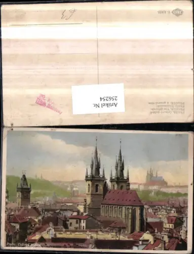 256254,Prag Praha Teilansicht Kirche Blick auf Burg Hradschin Hradcany