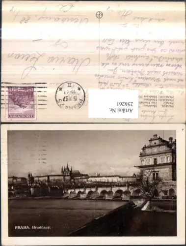 256261,Prag Praha Brücke Blick auf Burg Hradschin Hradcany