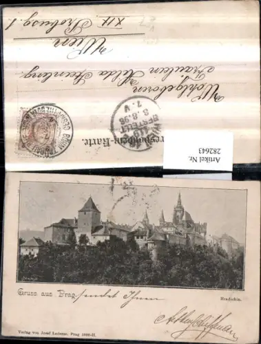 282643,Gruß aus Prag Praha Hradschin Burg 1898 pub Josef Lederer