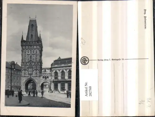 282760,Prag Praha Pulverturm Turm Straßenansicht