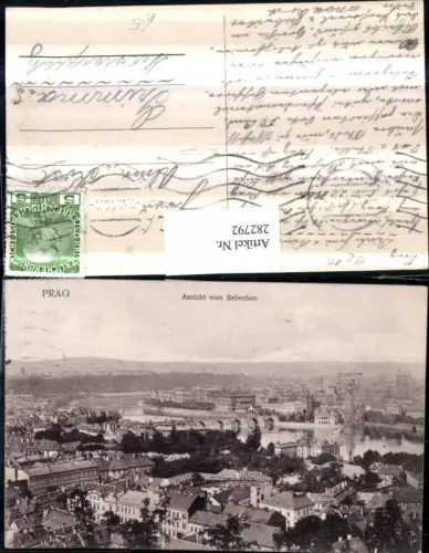 282792,Prag Praha Totale Aussicht vom Belvedere