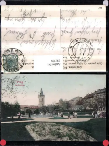 282797,Prag Praha Karlsplatz Park Springbrunnen Turm