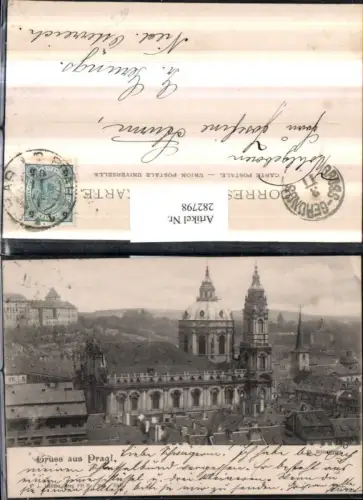 282798,Prag Praha Teilansicht St. Niklaskirche Kirche Kuppel