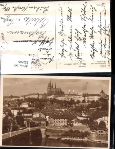 282806,Prag Praha Teilansicht Manesbrücke Brücke u. Hradschin Burg
