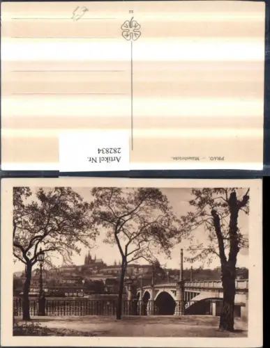 282834,Prag Praha Manesbrücke Brücke Blick zum Hradschin