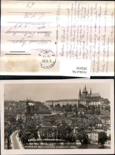 282839,Prag Praha Teilansicht Pohled se Staromestske mostecke veze Hradschin Brücke