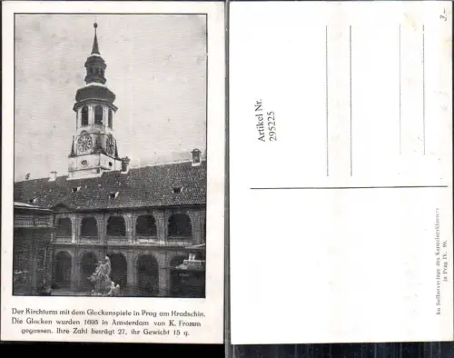 295225,Prag Praha Hradschin Kirchenturm m. Glockenspiel