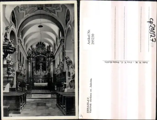 295230,Prag Praha Zbraslav Vnitrek chramu sv. Jakuba Kirche Innenansicht