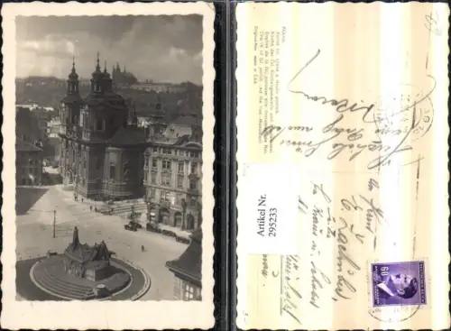 295233,Prag Praha Kostel Kirche u. Husendenkmal m. Hradschin