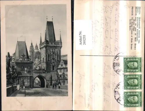 295235,Prag Praha Kleinseitner Brückentürme Straßenansicht
