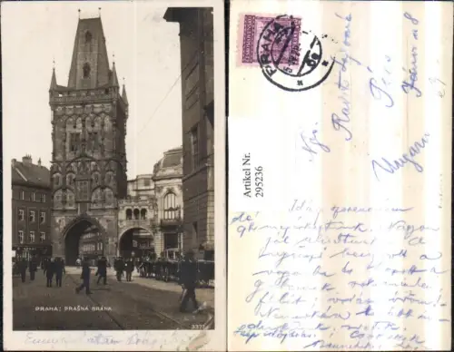 295236,Prag Praha Prasna Brana Straßenansicht Tor Turm