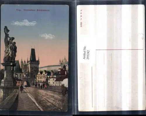 295242,Prag Praha Kleinseitner Brückenturm Straßenansicht