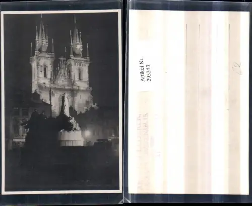 295243,Prag Praha b. Nacht Kirche Denkmal