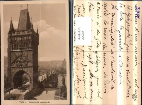 295258,Prag Praha Staromestska mostecka vez Brücke Turm Tor Denkmal