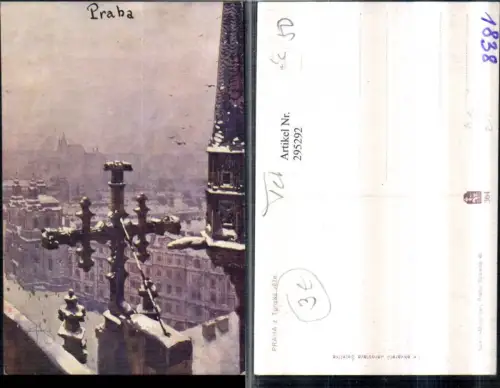 295292,Künstler AK Jaroslav Setelik Prag Praha Tynske veze Blick von der Kirche