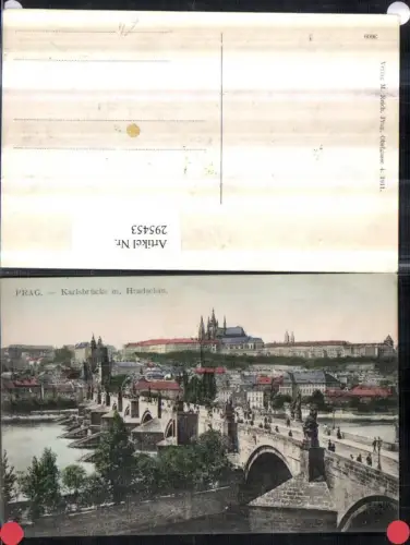 295453,Prag Praha Teilansicht Karlsbrücke Brücke m. Hradschin