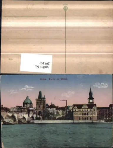 295457,Prag Praha Teilansicht Partie na Vltave Brücke Turm
