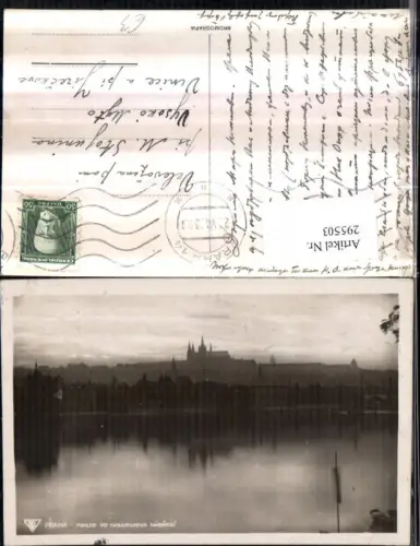 295503,Prag Praha Pohled od Masarykova nabrezi Teilansicht m. Hradschin