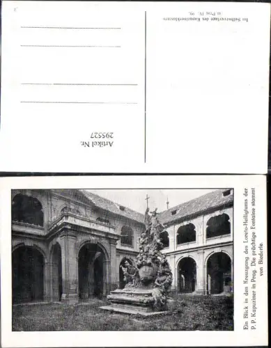 295527,Prag Praha Kapuzinerkloster Kreuzgang Arkaden Fontaine Brunnen