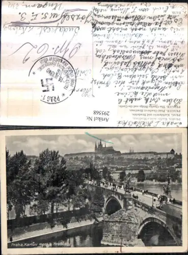 295568,Prag Praha Teilansicht Karluv most a Hradcany Brücke m. Hradschin