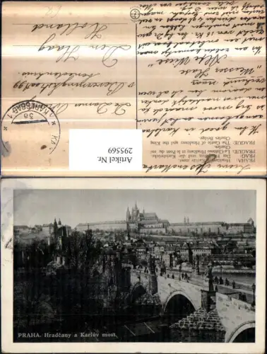 295569,Prag Praha Teilansicht Karluv most a Hradcany Brücke m. Hradschin