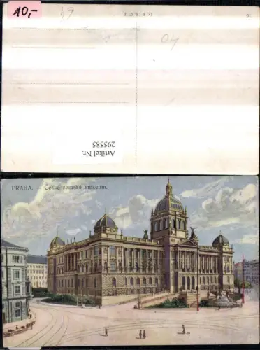 295585,Künstler AK Prag Praha Ceske zemske Museum Gebäude
