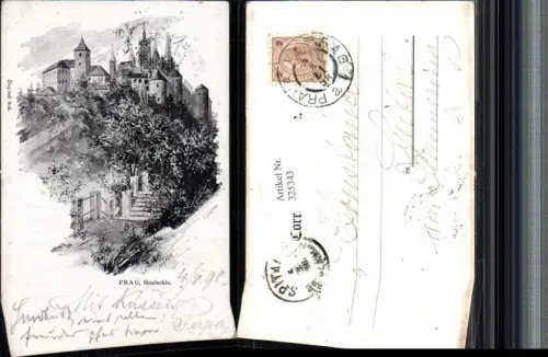 325343,Künstler AK Prag Praha Hradcany Hradschin Burg