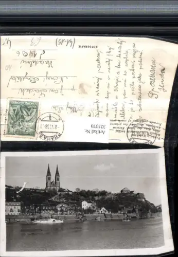 325370,Prag Praha Vysehrad Alter Sitz d. Böhmischen Fürsten Kirche Dampfer