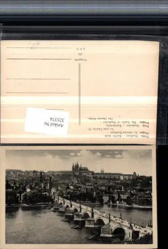 325374,Prag Praha Teilansicht Hradcany Karluv most Hradschin Burg Karlsbrücke Brücke