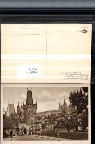 325376,Prag Praha Malostranska mostecka vez Kleinseitner Brückentürme Hradschin