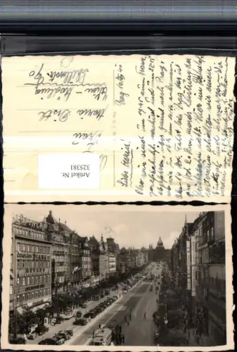 325381,Prag Praha Wenzelsplatz Vaclavske namesti Straßenansicht Geschäfte Straßenbahn