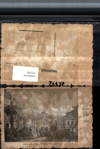 325384,Künstler AK Prag Praha Konske brany na Vaclavske namesti Wenzelsplatz 1848