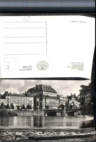 325389,Prag Praha Narodni divadlo Nationaltheater Brücke
