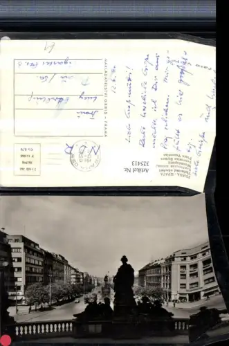 325413,Prag Praha Vaclavske namesti Wenzelsplatz Denkmal Straßenansicht