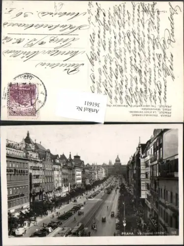 361611,Praha Prag Vaclavske namesti Wenzelsplatz Straßenansicht