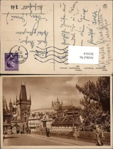 361614,Praha Prag Malostranske mostecke veze Kleinseitner Brückentürme Straßenansicht