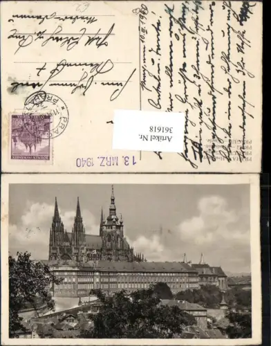 361618,Praha Prag Hradcany Burg Hradschin m. Kirche