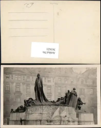 361621,Praha Prag Husuv pomnik na Staromestskem namesti Denkmal Statue