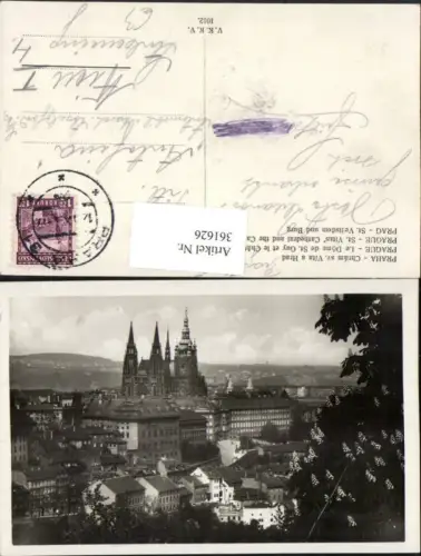 361626,Praha Prag Chram sv Vita a Hrad St. Veitsdom Dom u. Burg Hradschin