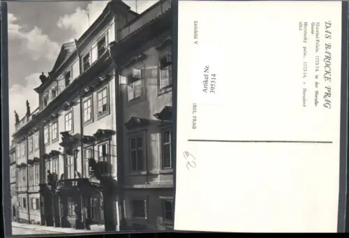 395314,Prag Praha Neruda-Gasse Morzini-Palais Morzinsky palac Gebäude