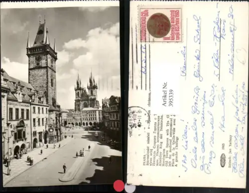395339,Prag Praha Staromestske namesti s Tynskym chramem Teinkirche Turm