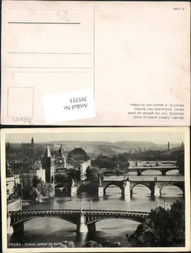 395353,Prag Praha Celkovy pohled na mosty Teilansicht Brücken