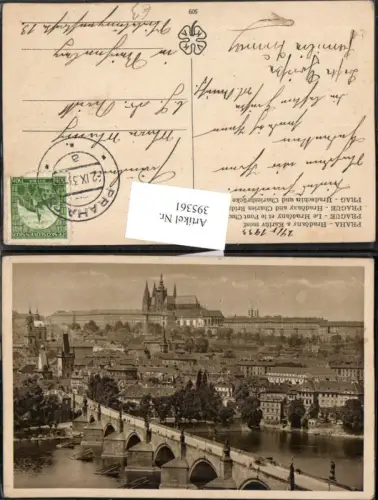 395361,Prag Praha Hradcany a Karluv most Karlsbrücke Brücke m. Hradschin Burg