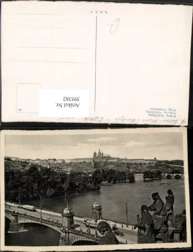 395382,Prag Praha Hradcany Hradschin Burg Teilansicht Brücke