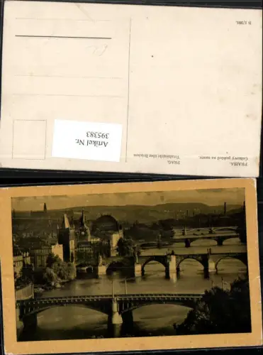 395383,Prag Praha Celkovy pohled na mosty Teilansicht Brücken