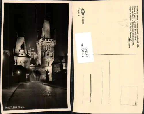 437261,Prag Praha Malostranska mostecka vez Kleinseitner Brückentürme Tor