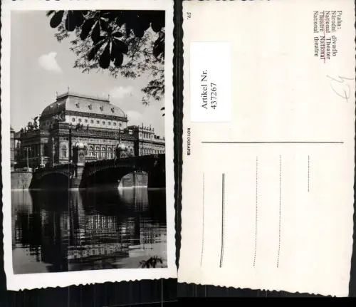 437267,Prag Praha Narodni divadlo Nationaltheater Gebäude Brücke