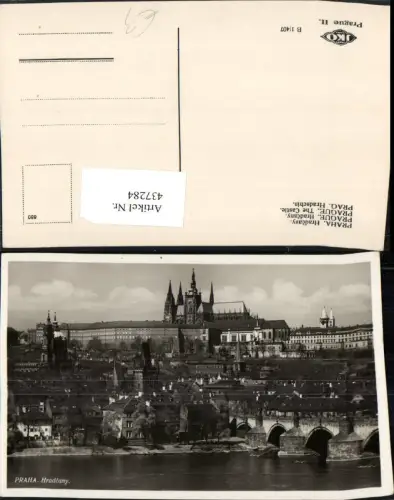 437284,Prag Praha Teilansicht Brücke m. Hradcany Burg Hradschin