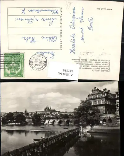 437286,Prag Praha Prazsky hrad Smetanovo muzeum Teilansicht Brücke Burg