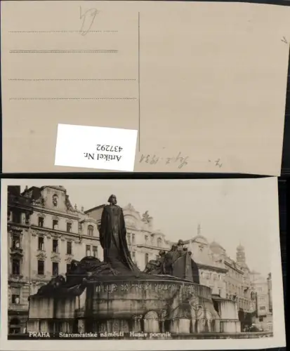 437292,Prag Praha Staromestske namesti Husuv pomnik Denkmal